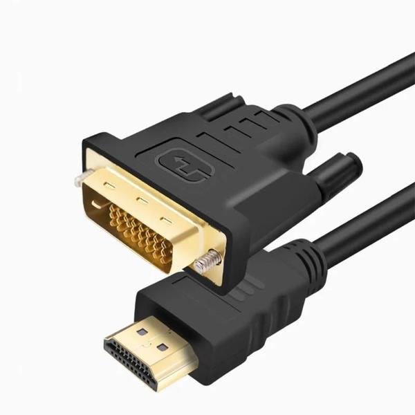 Imagem de Cabo DVI para HDMI 24+1 - Adaptador de Vídeo Digital para Projetor e HDTV