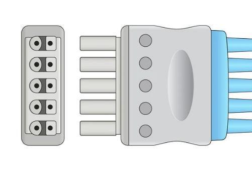Imagem de Cabo Ecg 5 Vias Dixtal Mindray Alfamed Conjunto Rabicho