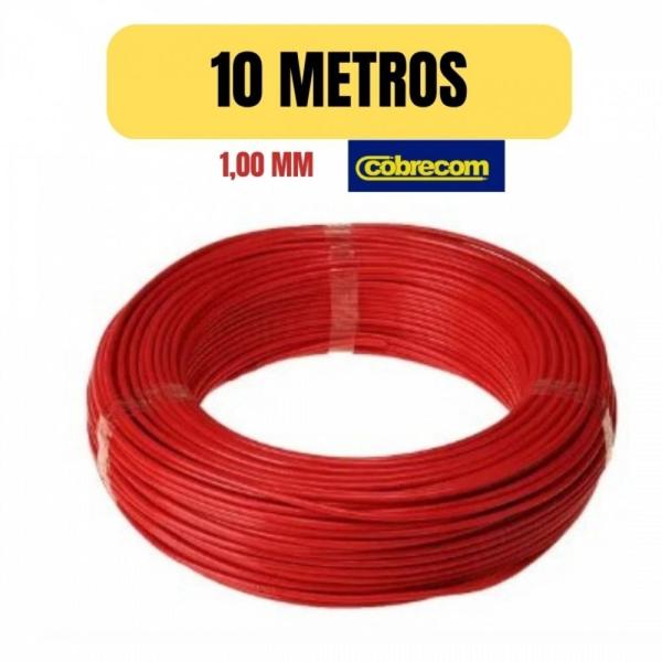 Imagem de Cabo eletrico flexivel 1mm vermelho 10 metro cobrecom imetro