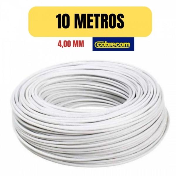 Imagem de Cabo eletrico flexivel 4mm branco 10 metro cobrecom imetro