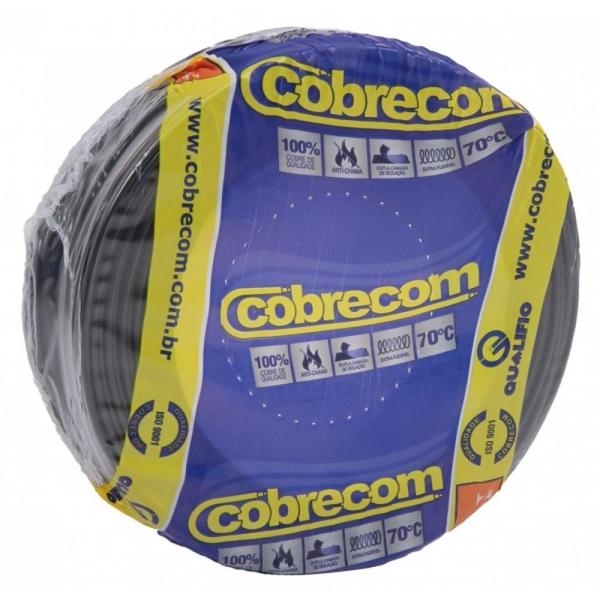 Cabo eletrico flexivel 4mm preto 10 metro cobrecom imetro - COBRECOM MEGATRON NAMBEI Imagem de Cabo eletrico flexivel 4mm preto 10 metro cobrecom imetro