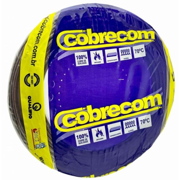 Cabo eletrico flexivel 6mm marrom 25 metro cobrecom imetro - COBRECOM MEGATRON NAMBEI Imagem de Cabo eletrico flexivel 6mm marrom 25 metro cobrecom imetro