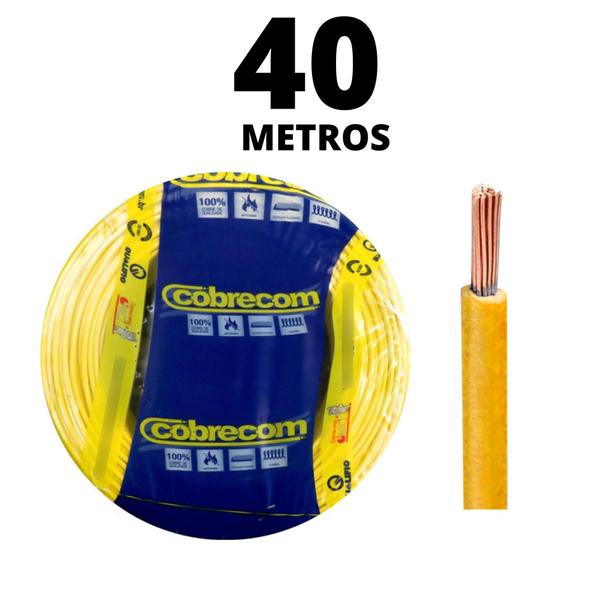 Imagem de Cabo Elétrico Unipolar Fio Amarelo Com 1,5mm Com 40 Metros