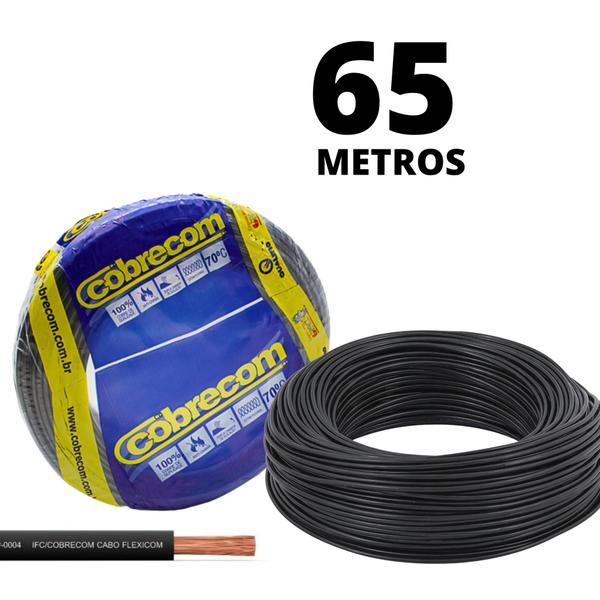 Imagem de Cabo Elétrico Unipolar Multiuso Preto 1,5mm 65 Metros 