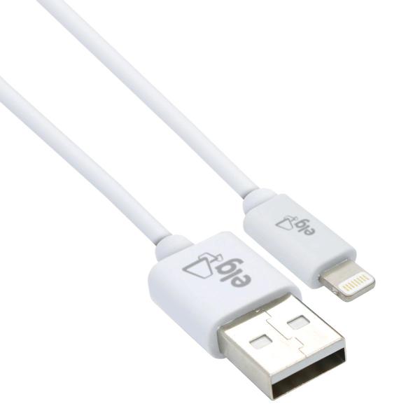 Imagem de Cabo Elg C830 - USB/Lightning - 3 Metros - PVC - Branco