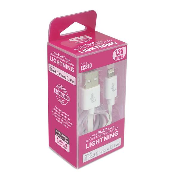 Imagem de Cabo Elg EC810 - USB/Lightning - 1 Metro - PVC - Branco