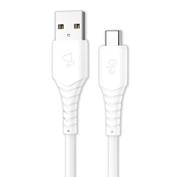 Imagem de Cabo ELG USB Tipo-C Emborrachado 1,2m TC12W - Branco