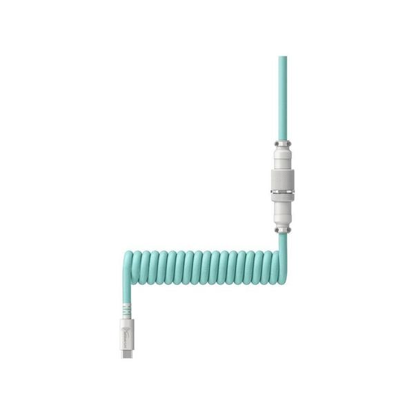 Imagem de Cabo em Espiral para Teclado HyperX USB-C para USB-A, 1.20m, Verde Claro - 6J681AA