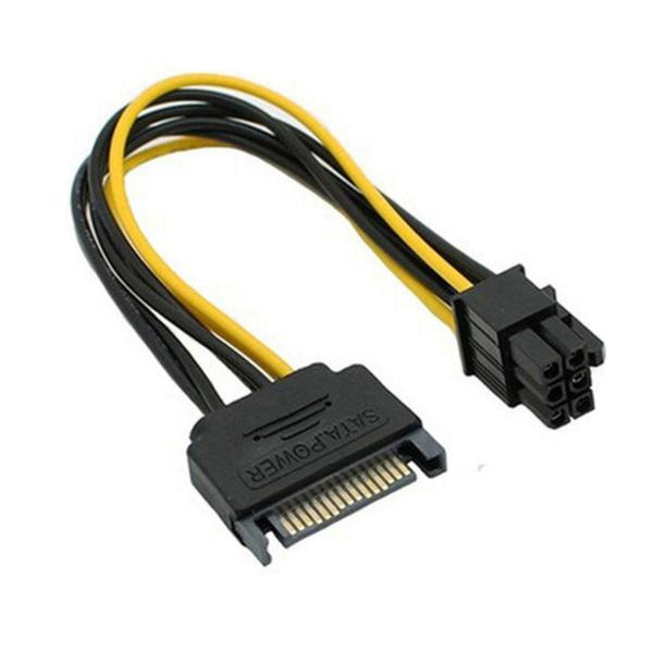 Imagem de Cabo Energia Alimentação Sata Macho Pci E Express 6 Pinos