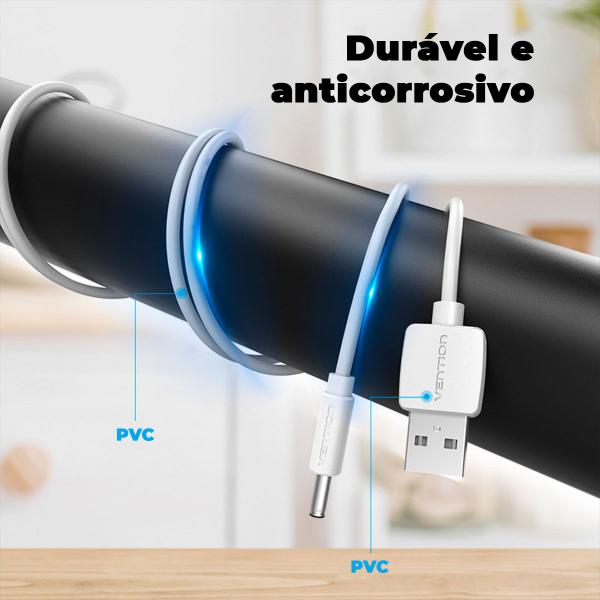 Imagem de Cabo Energia Alimentaçao USB A Para Dc 3,5mm 1,5m Vention