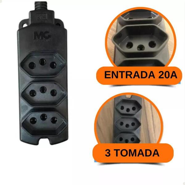 Imagem de Cabo Extensão Eletrica Fio Grosso cabo 20 Metros PP 2x2,5mm