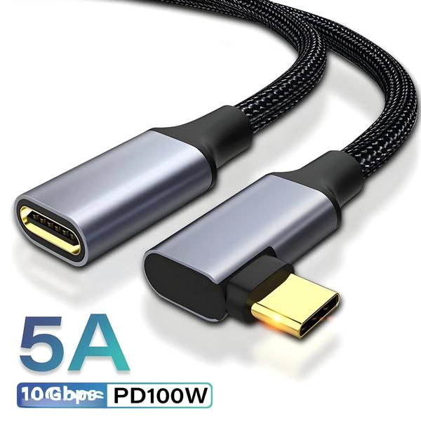 Imagem de Cabo Extensão USB-C 5A PD 100W - Conector 90 Graus