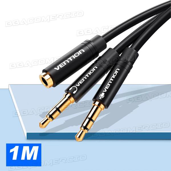 Imagem de Cabo Extensor 3.5mm P3 4 Vias P/ Fone Microfone 1m Vention