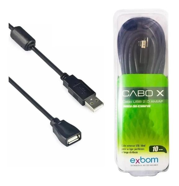 Imagem de Cabo Extensor c/ filtro USB 2.0 AM/AF 10m - Exbom