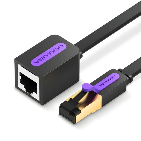 Imagem de Cabo Extensor Ethernet Cat7/Cat6 RJ45 - Adaptador Macho para Fêmea