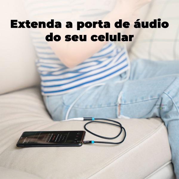 Imagem de Cabo Extensor Extensao P2 Macho Femea Fone Audio 5m Vention