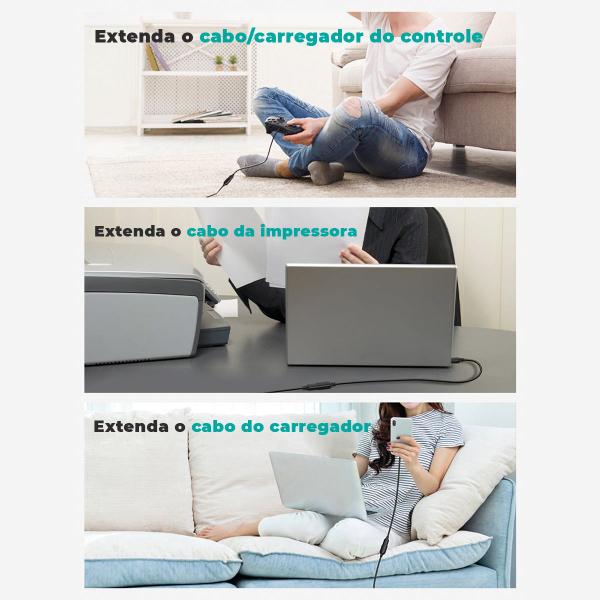 Imagem de Cabo Extensor Extensão USB 3.0 Macho x Fêmea 50cm CableTime