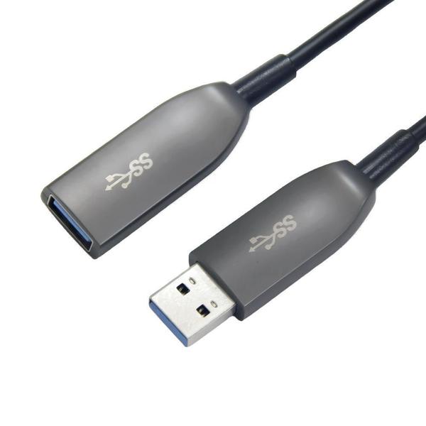 Imagem de Cabo Extensor Fibra USB 3.0 AM x AF Amplificado  20,0 metros