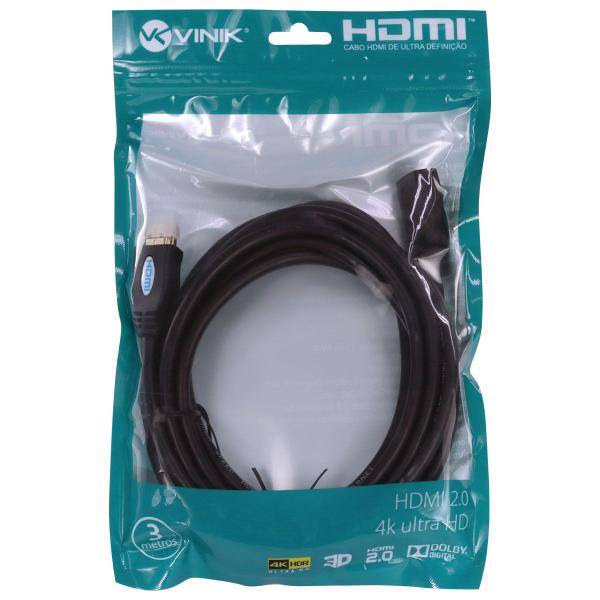 Imagem de Cabo Extensor Hdmi 2.0 4k Ultra Hd 3d Conexão Ethernet 3 Metros - H20f-3