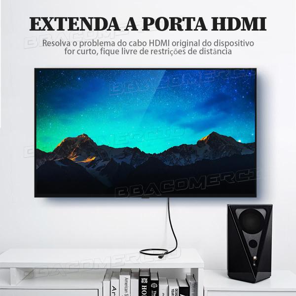 Imagem de Cabo Extensor Hdmi V2.0 4k 60hz Hdr Full Hd 1m Vention Video Game