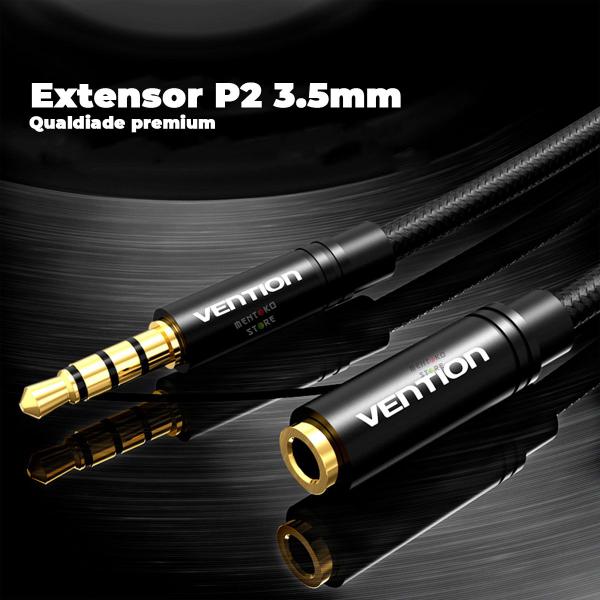 Imagem de Cabo Extensor P2 Extensao Pc Microfone Premium 3m Vention