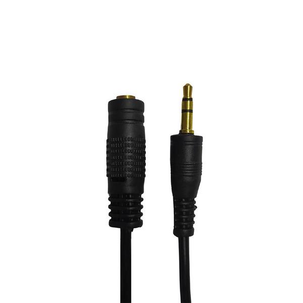 Imagem de Cabo Extensor P2 Macho X P2 Fêmea Com 3m e Conector 3.5mm Mbtech MB71005