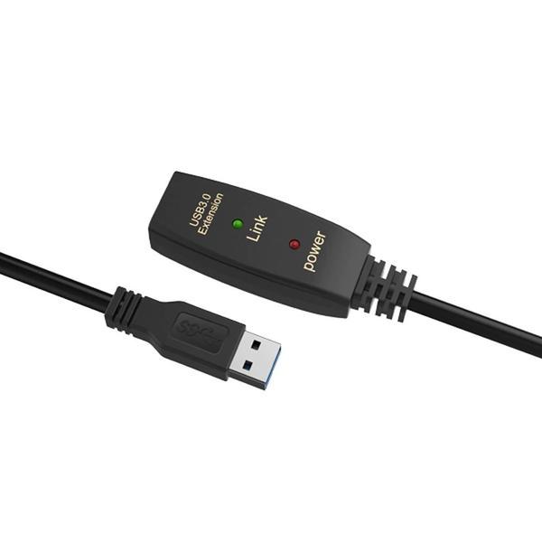 Imagem de Cabo Extensor Repetidor USB 3.0 Ativo 5m 5 Metros Reforçado