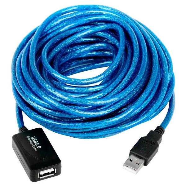 Imagem de Cabo Extensor USB 2.0 Ativo - 15 metros (A macho / A fêmea)