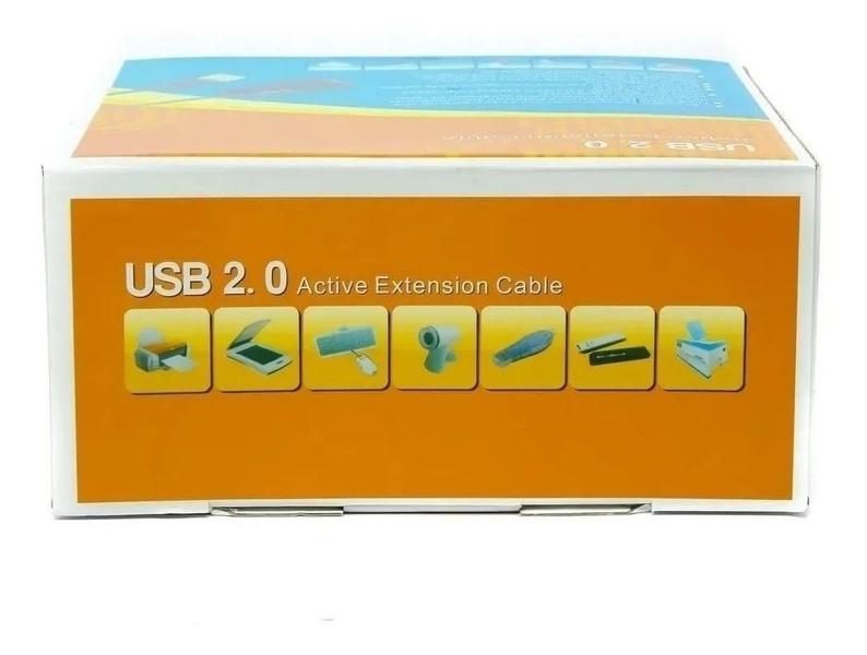 Imagem de Cabo Extensor Usb 2.0 Ativo Amplificado 10M Macho Fêmea