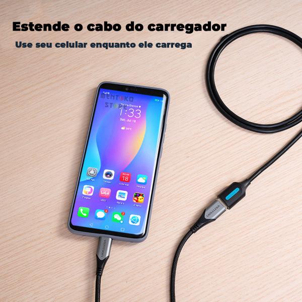 Imagem de Cabo Extensor USB 2.0 Extensao Teclado Webcam 3m Vention