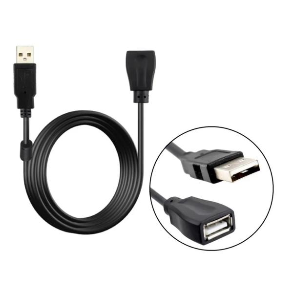 Imagem de Cabo Extensor Usb 2.0 Macho Para Usb Fêmea 2 Metros Exbom