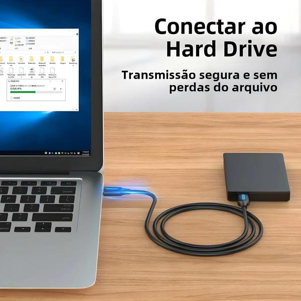 Imagem de Cabo Extensor USB 3.0/2.0 Macho - Extensão de Dados para Radiador