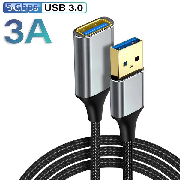 Imagem de Cabo Extensor USB 3.0 Macho/Fêmea - Para Smart TV, PS4, PS3, Xbox One e SSD