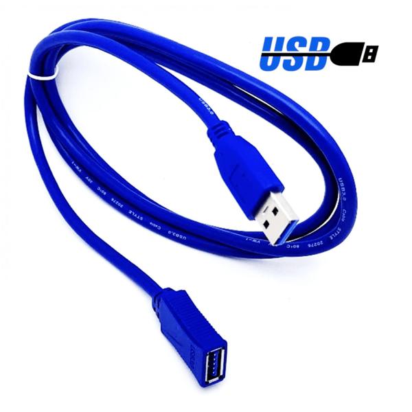 Imagem de Cabo Extensor Usb 3.0 Macho Fêmea Pc Notebook 1.50m SCSW317