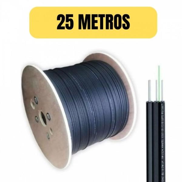 Imagem de Cabo fibra optico drop compacto lszh 25 metros intelbras