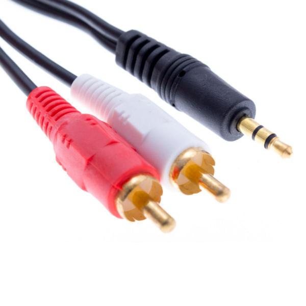 Imagem de Cabo Fio Adaptador P2 Macho Para 2X Rca Macho 5 M Metros