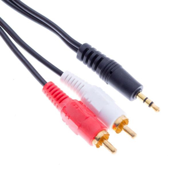 Imagem de Cabo Fio Adaptador P2 Macho Para 2X Rca Macho 5 M Metros