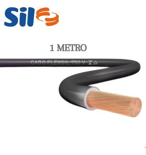 Imagem de Cabo Fio Flexível 10mm Preto Sil - 1 Metro