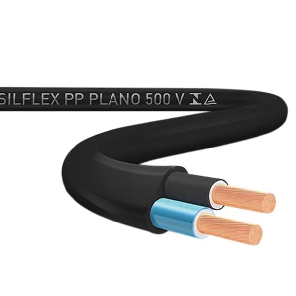 Cabo Flex Pp 500V 2X1.50 100M Preto Sil Imagem de Cabo Flex Pp 500V 2X1.50 100M Preto Sil