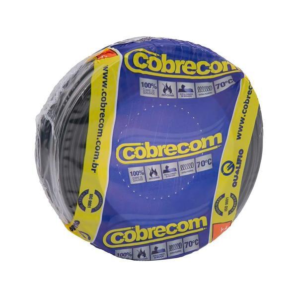 Cabo Flexicom 750V 4,00mm² PRETO - Rolo 50m - Cobrecom Imagem de Cabo Flexicom 750V 4,00mm² PRETO - Rolo 50m - Cobrecom