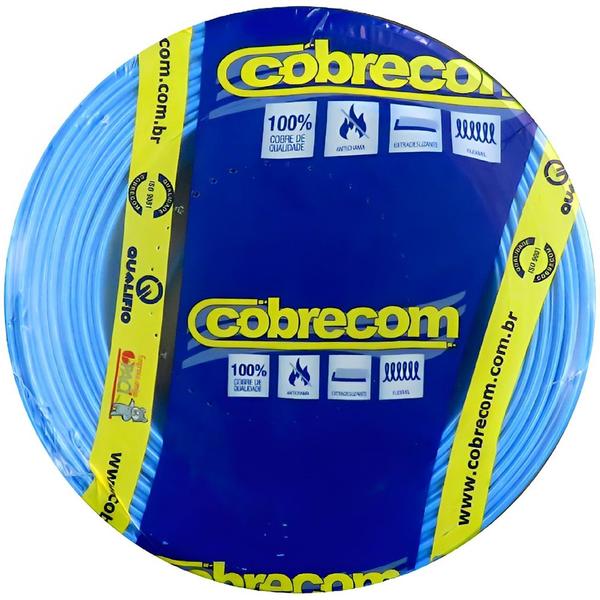 Cabo Flexicom Azul de Cobre 750 Volts com 100 Metros 2,5mm - 382370 - COBRECOM Imagem de Cabo Flexicom Azul de Cobre 750 Volts com 100 Metros 2,5mm - 382370 - COBRECOM