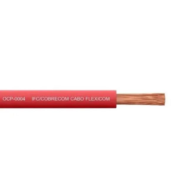 Cabo Flexicom Vermelho de Cobre 750 Volts com 100 Metros 6,0mm - 379310 - COBRECOM Imagem de Cabo Flexicom Vermelho de Cobre 750 Volts com 100 Metros 6,0mm - 379310 - COBRECOM