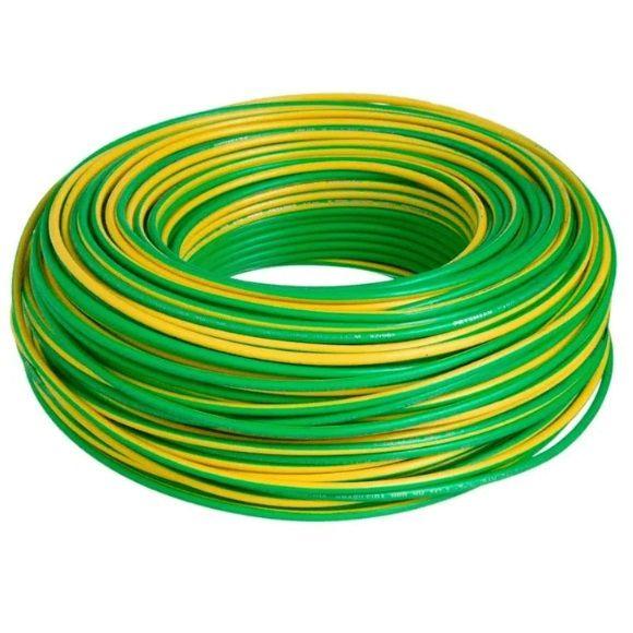 Cabo flexível 0,5mm verde-amarelo 750v - 100mts - condutores nbr Imagem de Cabo flexível 0,5mm verde-amarelo 750v - 100mts - condutores nbr