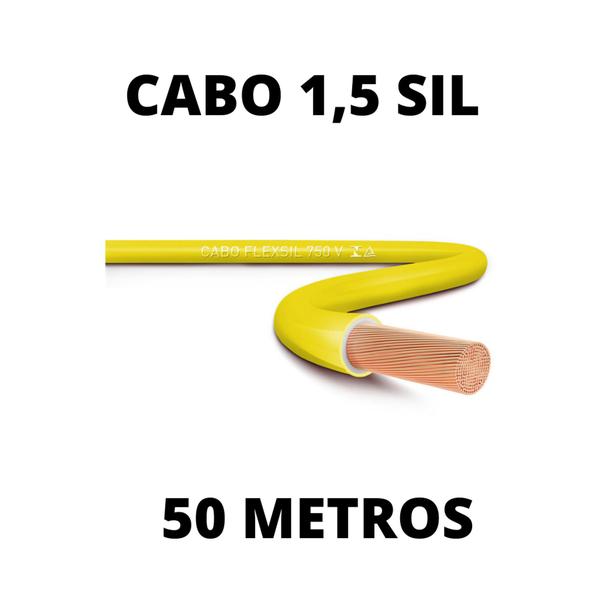 Imagem de Cabo Flexivel 1,5 mm Sil - 50 metros - Várias Cores