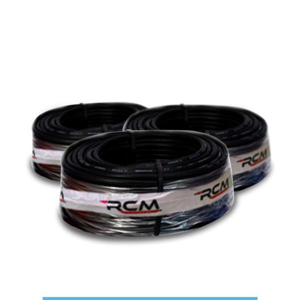 Cabo Flexível 2,5mm 100m Preto - RCM Imagem de Cabo Flexível 2,5mm 100m Preto - RCM