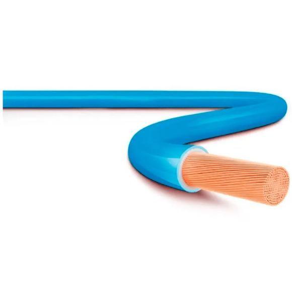 Cabo flexível 4,0mm azul claro 750v - 50mts - condutores nbr Imagem de Cabo flexível 4,0mm azul claro 750v - 50mts - condutores nbr