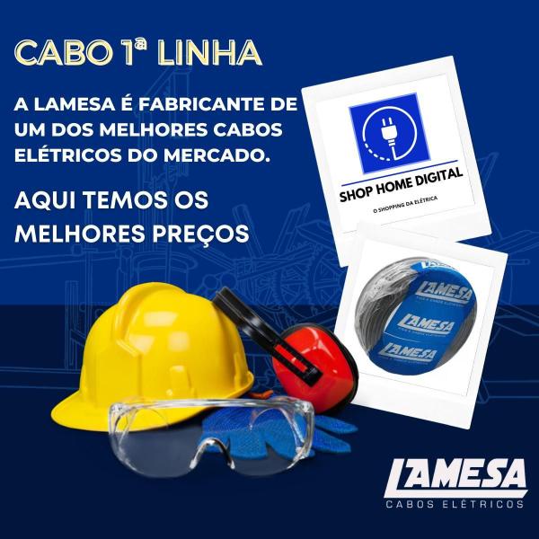 Imagem de Cabo Flexível 4,0Mm Rolo Com 100 Metros Vermelho Lamesa