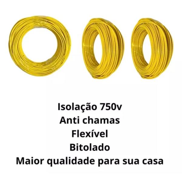 Imagem de Cabo Flexível 750V 6mm Amarelo 100m Sil