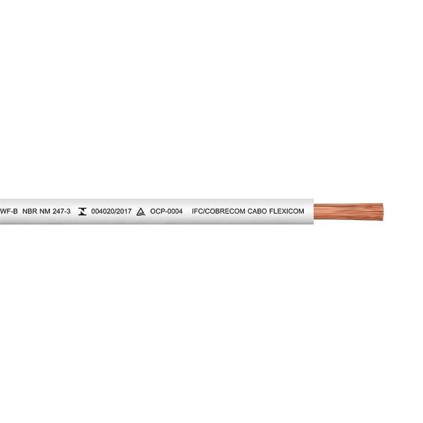 Cabo Flexível Cobrecom 1,5mmx100m Rolo 750V Branco Imagem de Cabo Flexível Cobrecom 1,5mmx100m Rolo 750V Branco
