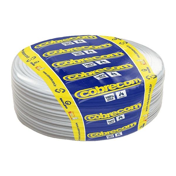 Cabo Flexível Cobrecom 1,5mmx100m Rolo 750V Branco Imagem de Cabo Flexível Cobrecom 1,5mmx100m Rolo 750V Branco
